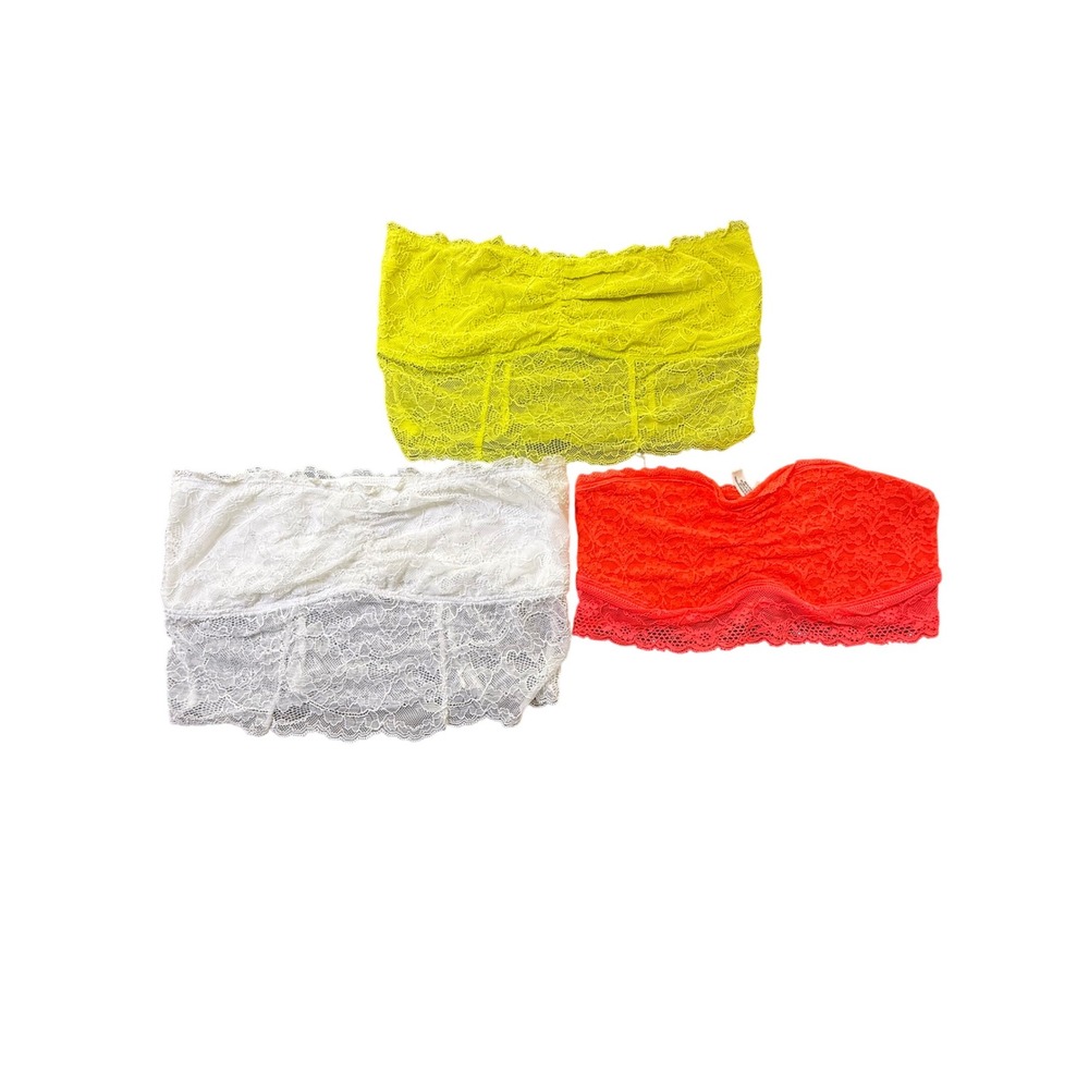 American Eagle Lace Bandeau Tube Top‎ Colorful Lingerie Set Size S